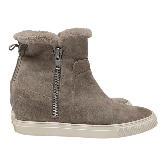 Steve Madden Cacia Leather Hidden Wedge Boots - Picture 6 of 16